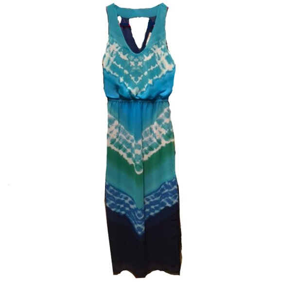 Banana Republic Tie Dye Chevron Sleeveless Maxi Dress - Picture 5 of 14